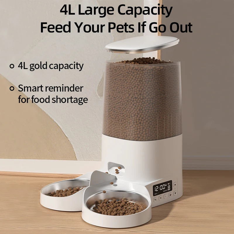 Automatic Pet Feeder – Smart Feeding Machine with Remote Control, WiFi, and One-Button Operation