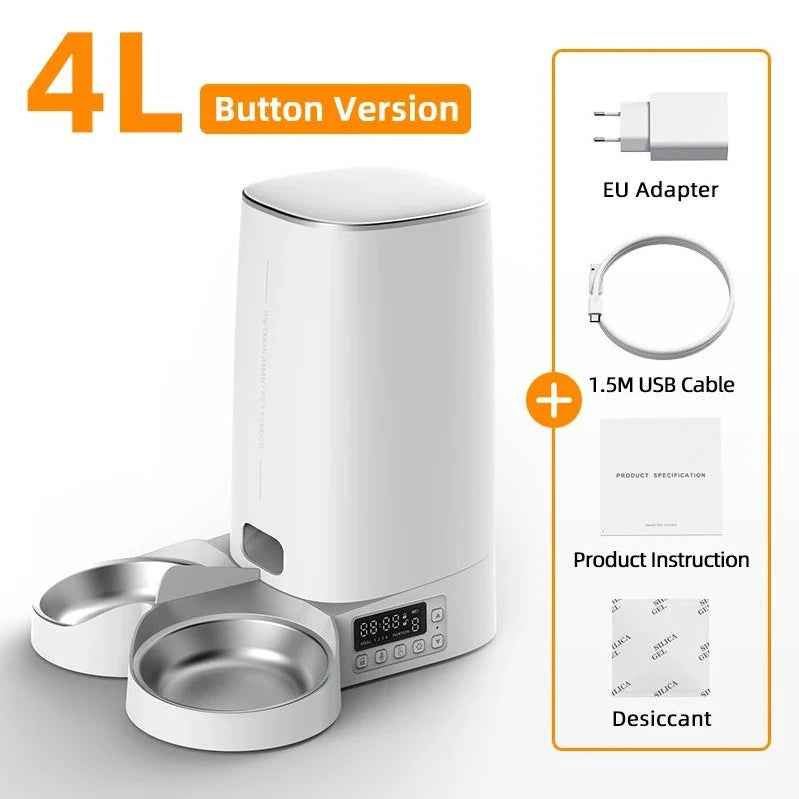 Automatic Pet Feeder – Smart Feeding Machine with Remote Control, WiFi, and One-Button Operation