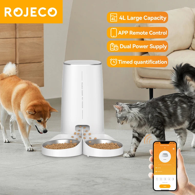 Automatic Pet Feeder – Smart Feeding Machine with Remote Control, WiFi, and One-Button Operation