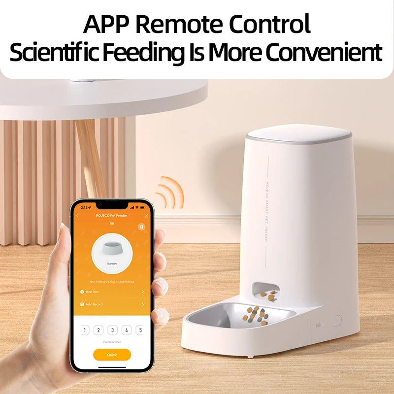 Automatic Pet Feeder – Smart Feeding Machine with Remote Control, WiFi, and One-Button Operation